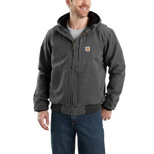Chaquetas Carhartt Full Swing® Loose Fit Washed Duck Fleece-Forro Active Jac - 2 Warmer Rating Hombre Grises | DOQFXP-302